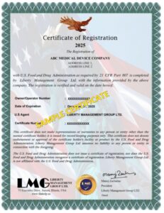 fda registration certificate